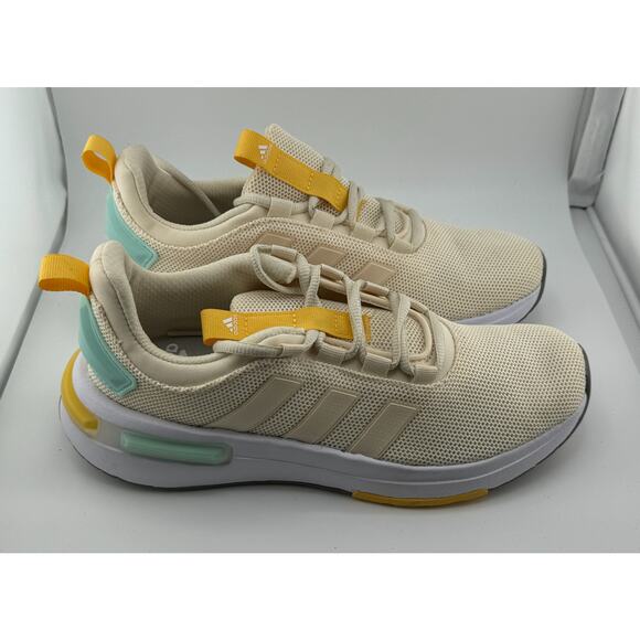 New‎ Yellow Maize Blue Adidas Lightweight Running Walking Shoes Sneakers Women's - Picture 8 of 16